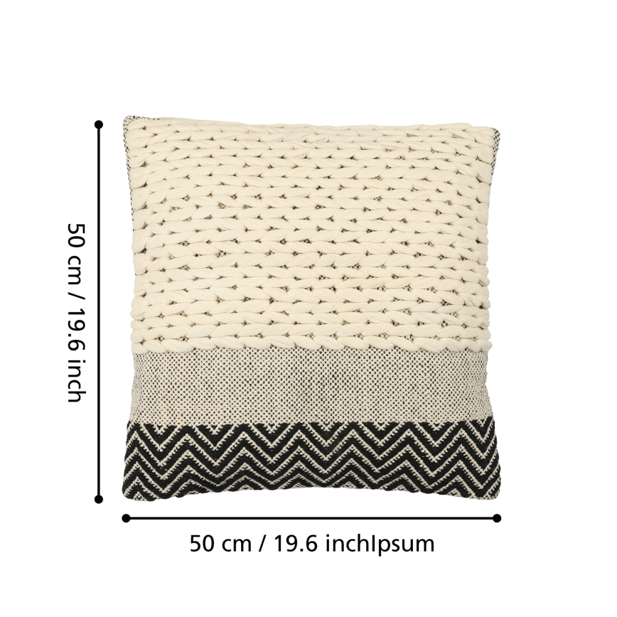 Eglo 420049 - Pyntepude CHEVERY 50x50 cm creme/sort