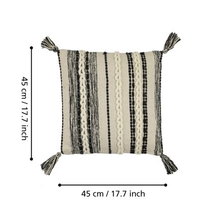 Eglo 420055 - Dekorationspude CHEVERY 45x45 cm creme/sort