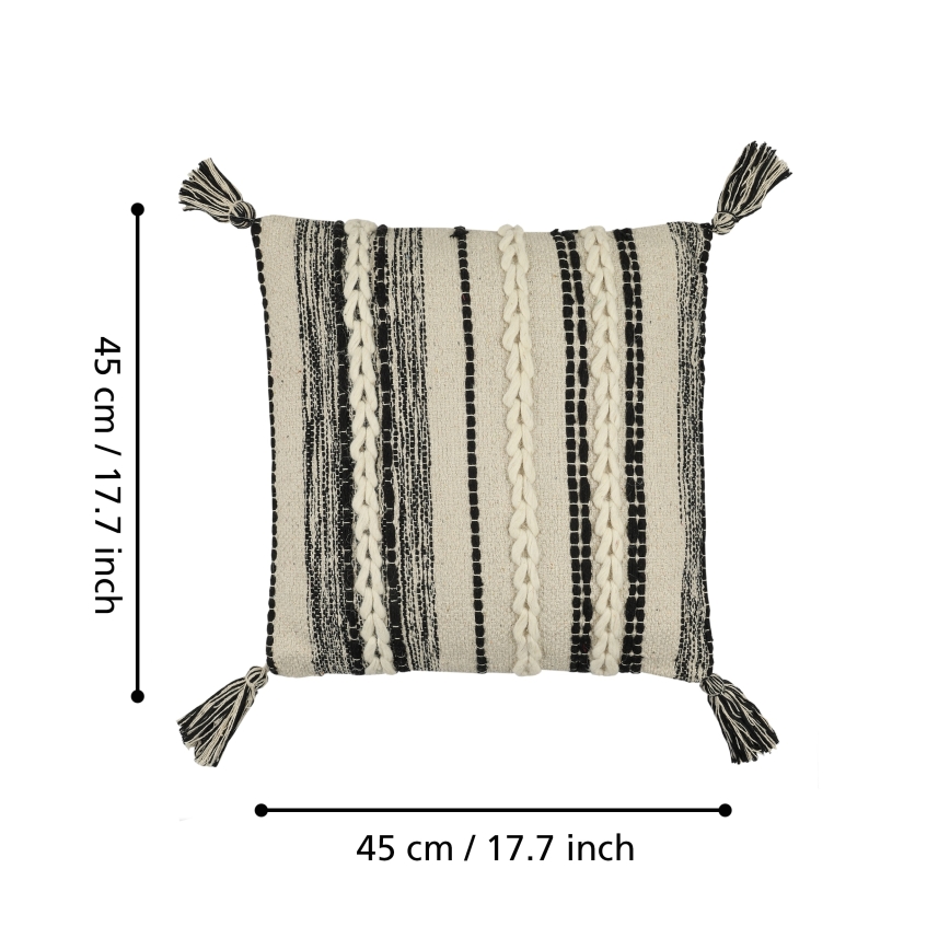 Eglo 420055 - Dekorationspude CHEVERY 45x45 cm creme/sort