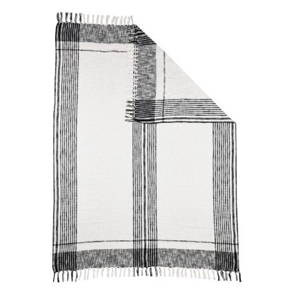 Eglo 420063 - Sengetæppe CHEVERY 170x130 cm hvid/grå