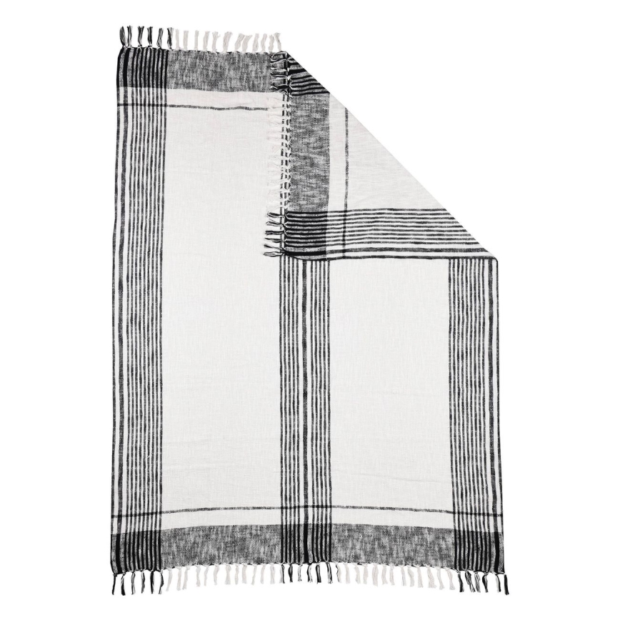Eglo 420063 - Sengetæppe CHEVERY 170x130 cm hvid/grå