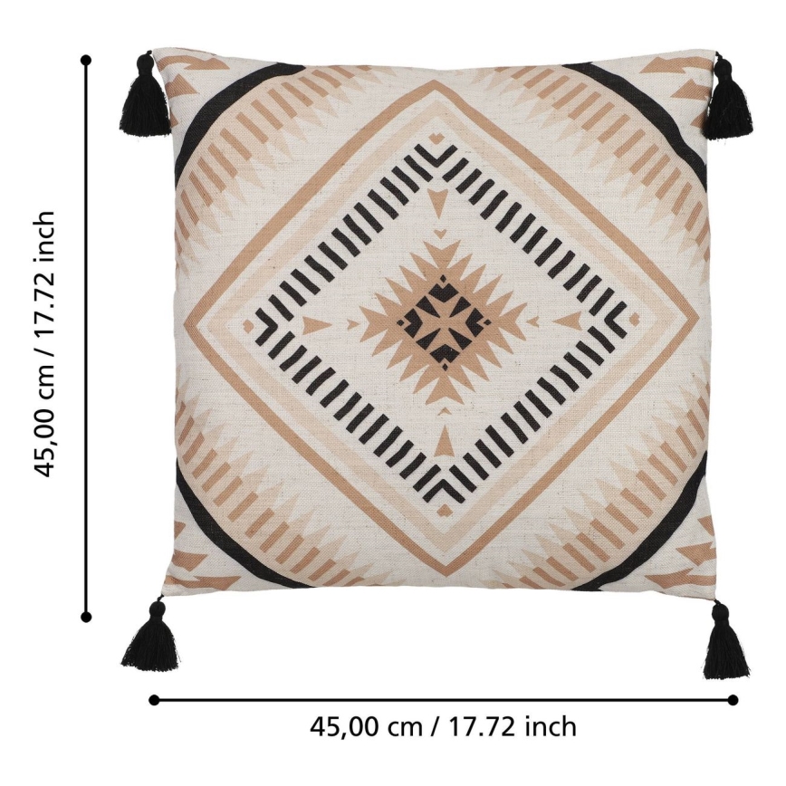 Eglo 420079 - Pyntepude CHEVERY 45x45 cm beige/sort