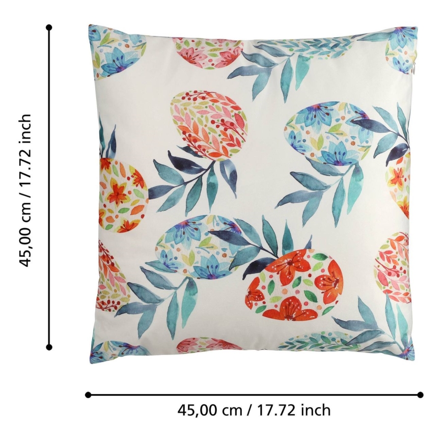 Eglo 420101 - Dekorativ pude GEBENG 45x45 cm blå/rød