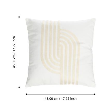 Eglo 420241 - Dekorationspude BERHALA 45x45 cm hvid/beige