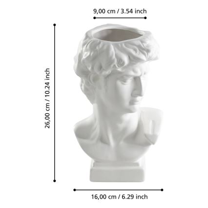Eglo - Keramisk vase 26x16 cm hvid