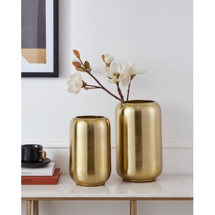 Eglo - Metalvase 28x17 cm guldfarvet