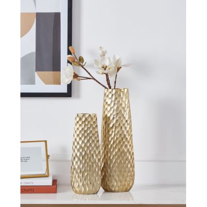 Eglo - Metalvase 40,5x14 cm guldfarvet