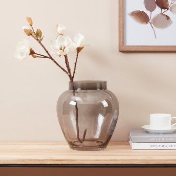 Eglo 421211 - Glasvase ASINDRO 23,5x22 cm sort/røget