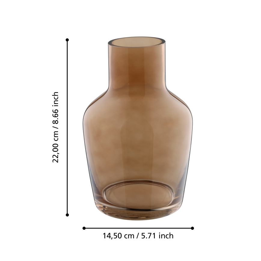 Eglo 421221 - Glasvase SIRANANA 22x14,5 cm brun/røget