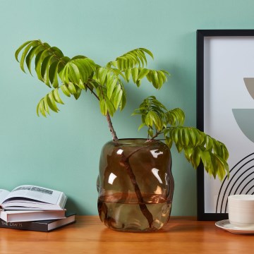 Eglo 421238 - Glasvase MAROSAVA 23x20 cm brun/røget