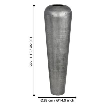 Eglo 421334 - Metalvase MIYAZAKI 130x38 cm grå