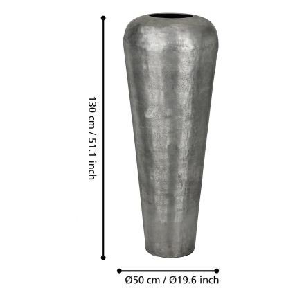 Eglo 421335 - Metalvase MIYAZAKI 130x50 cm grå
