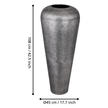 Eglo 421336 - Metalvase MIYAZAKI 108x45 cm grå