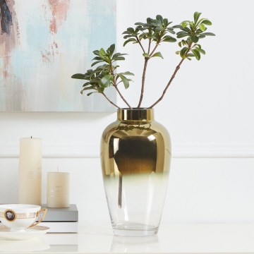 Eglo 421358 - Glasvase KENYASI 27x15,5 cm guldfarvet