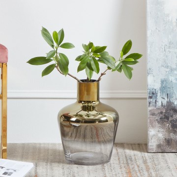 Eglo 421368 - Glasvase SAMUNTAI 32x25 cm guldfarvet
