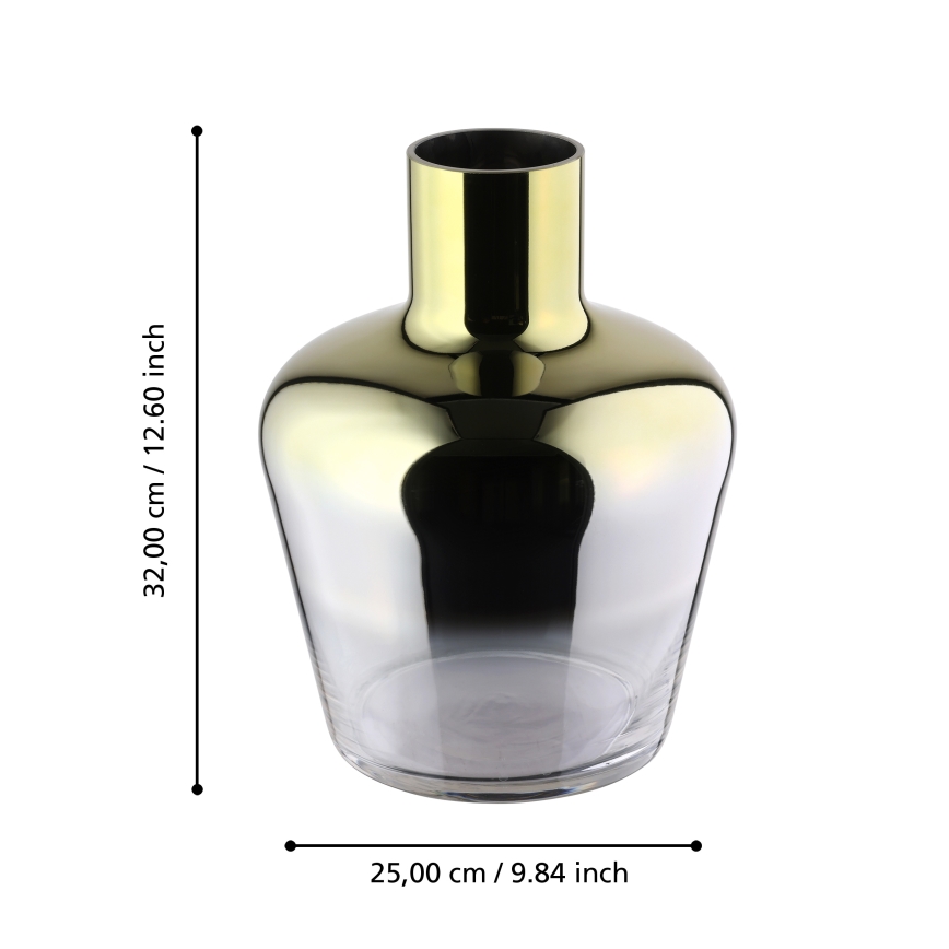 Eglo 421368 - Glasvase SAMUNTAI 32x25 cm guldfarvet