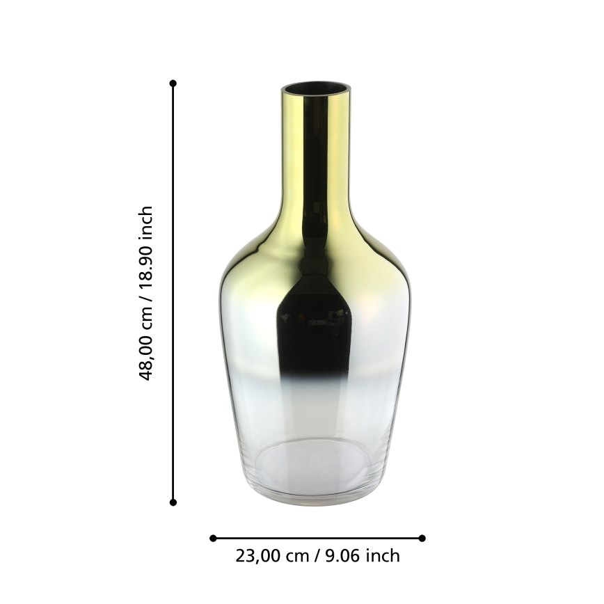 Eglo 421372 - Glasvase SAMUNTAI 48x23 cm, guldfarvet