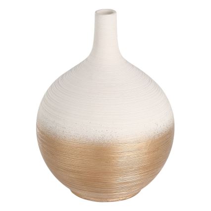 Eglo - Keramisk vase 22x16 cm hvid/guldfarvet
