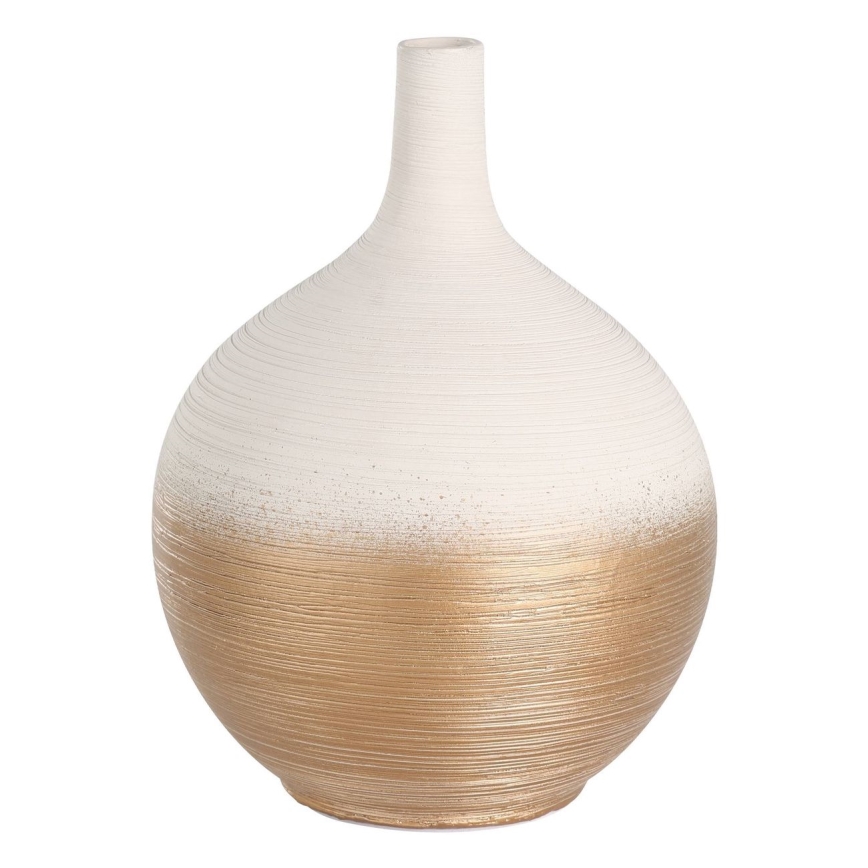 Eglo - Keramisk vase 22x16 cm hvid/guldfarvet