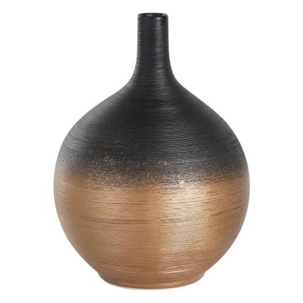 Eglo - Keramisk vase 22x16 cm sort/guldfarvet