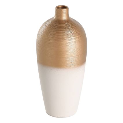 Eglo - Keramisk vase 28x15 cm hvid/guldfarvet