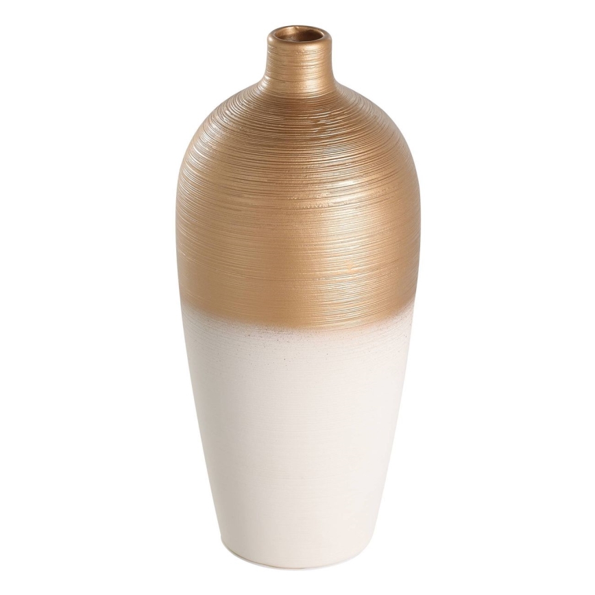 Eglo - Keramisk vase 28x15 cm hvid/guldfarvet