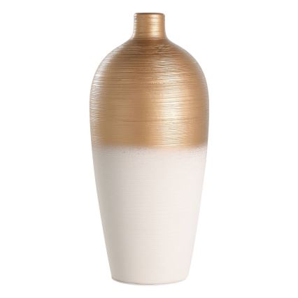 Eglo - Keramisk vase 28x15 cm hvid/guldfarvet