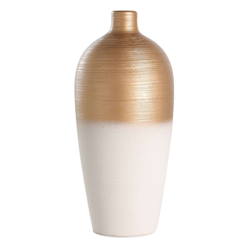 Eglo - Keramisk vase 28x15 cm hvid/guldfarvet