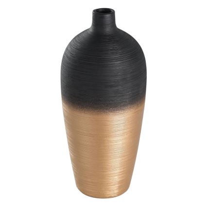 Eglo - Keramisk vase 28x12,5 cm sort/guldfarvet