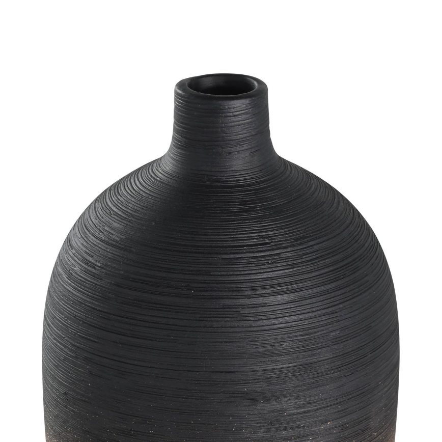 Eglo - Keramisk vase 28x12,5 cm sort/guldfarvet