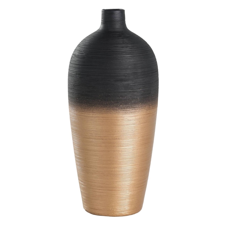 Eglo - Keramisk vase 28x12,5 cm sort/guldfarvet