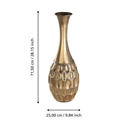 Eglo 421633 - Metalvase LENGGENG 71,5x25 cm guld