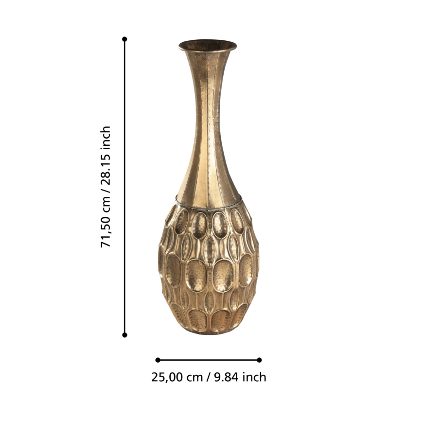 Eglo 421633 - Metalvase LENGGENG 71,5x25 cm guld