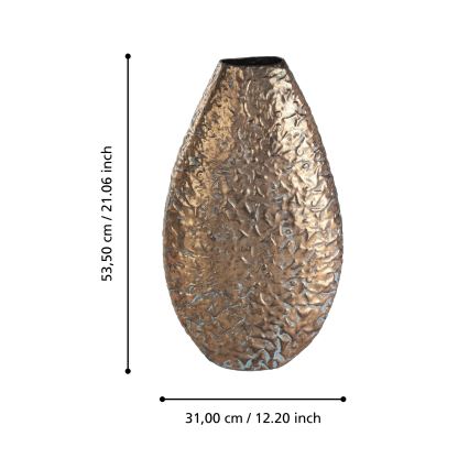Eglo 421635 - Metalvase LENGGENG 53,5x31 cm bronzefarvet