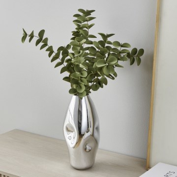 Eglo 421682 - Glasvase XIPORAI 28,5x14,5 cm i blank krom