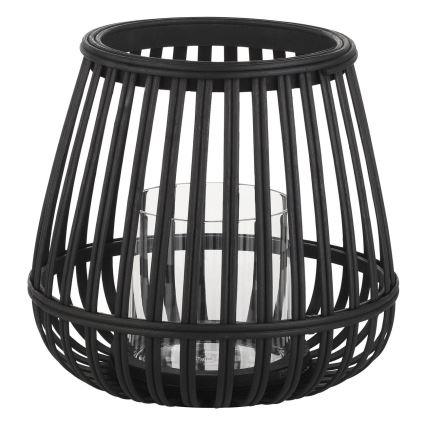Eglo - Lysestage 20x22 cm sort/bambus