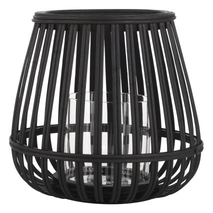 Eglo - Lysestage 20x22 cm sort/bambus