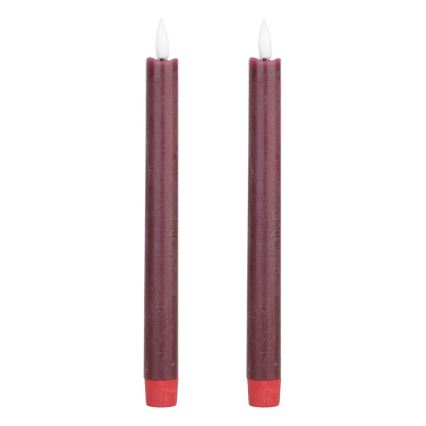 Eglo - LED stearinlys 2 stk. LED/1xAAA 24,5 cm rød