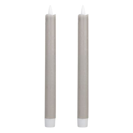 Eglo - LED stearinlys 2 stk. LED/1xAAA 24,5 cm grå