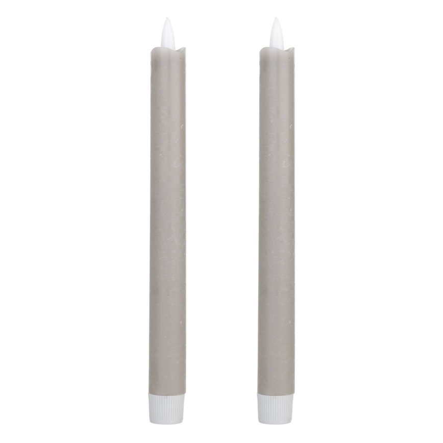 Eglo - LED stearinlys 2 stk. LED/1xAAA 24,5 cm grå