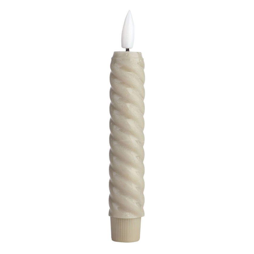 Eglo - LED stearinlys 2 stk. LED/1xAAA 15 cm beige