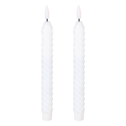 Eglo - LED stearinlys 2 stk. LED/1xAAA 25 cm hvid