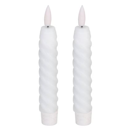 Eglo - LED stearinlys 2 stk. LED/1xAAA 15 cm hvid