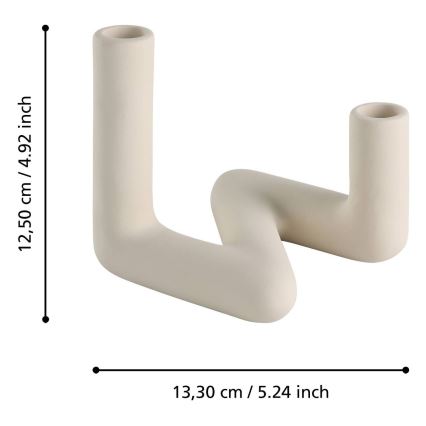 Eglo - Lysestage 13,3x12,5 cm cremefarvet