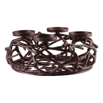 Eglo 422731 - Lysestage OROQUIETA 13,5 x 35 cm, brun