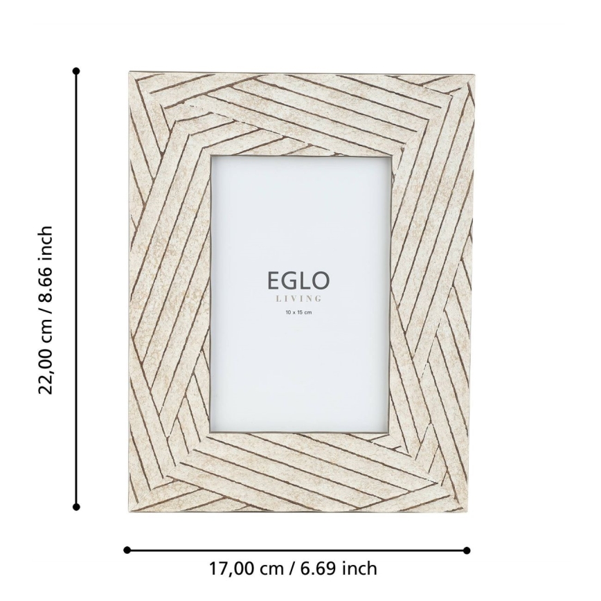 Eglo - Billedramme 10x15 cm beige