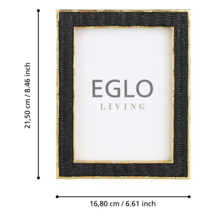 Eglo - Billedramme 13x18 cm sort/guldfarvet