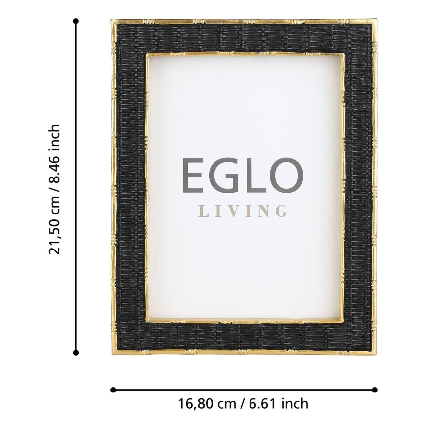 Eglo - Billedramme 13x18 cm sort/guldfarvet
