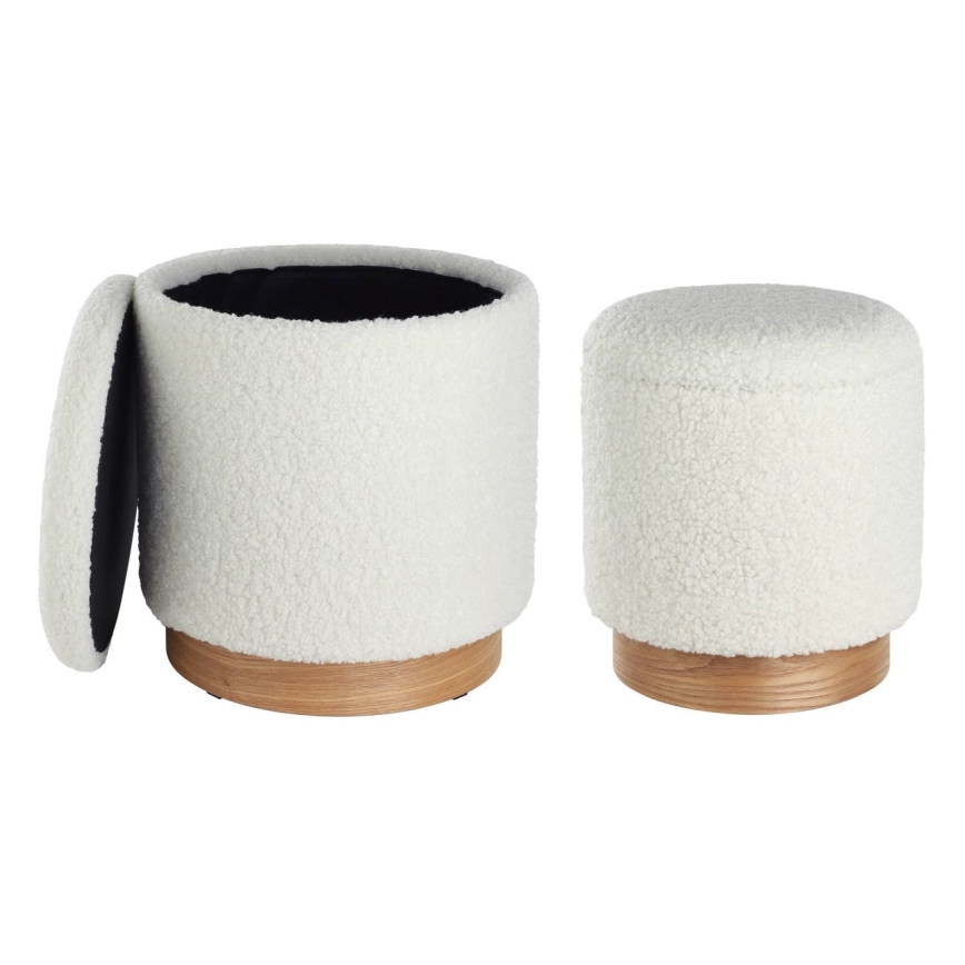 Eglo - SÆT 2x Taburet diameter 30,5/37 cm hvid