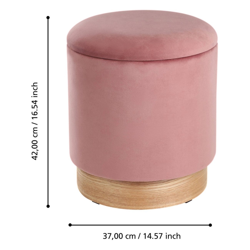 Eglo - SÆT 2x Taburet diameter 30,5/37 cm lyserød